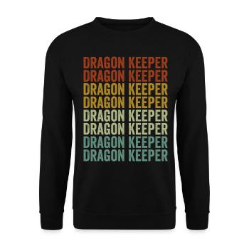 Dragon keeper bearded dragon lizard lover reptile - Unisex Sweatshirt - black - Front - Alina (178cm) & Michal (187cm)