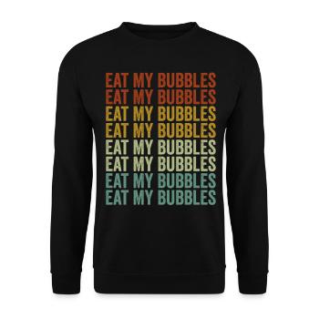 Essen Sie mehr Pflanzen Pflanzenbasierte Ernährung - Unisex Pullover - Schwarz - Vorne - Alina (178cm) & Michal (187cm)