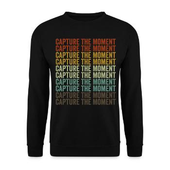 Capturer l’instant Moment photographe - Sweat-shirt Unisexe - noir - Devant - Alina (178cm) & Michal (187cm)