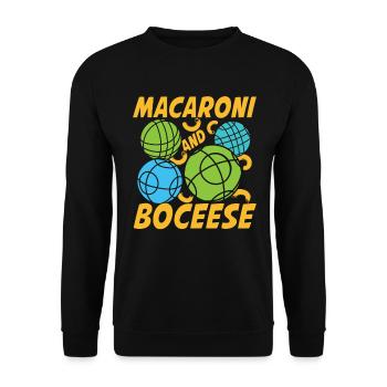 Petanque Petanque Boccia Bocce Boule für einen - Unisex Pullover - Schwarz - Vorne - Alina (178cm) & Michal (187cm)