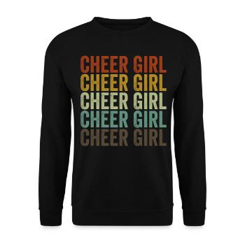 Cheer Girl Cheerleading Cheerleading Girl Team - Unisex Pullover - Schwarz - Vorne - Alina (178cm) & Michal (187cm)