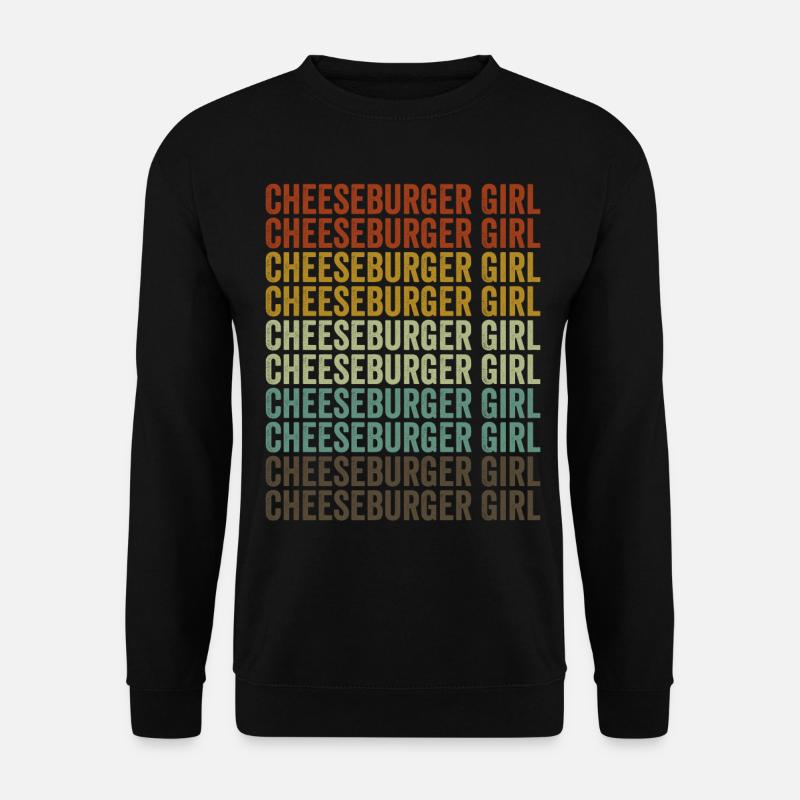 Cheeseburger Girl Cheeseburger Lover - Unisex Pullover - Schwarz