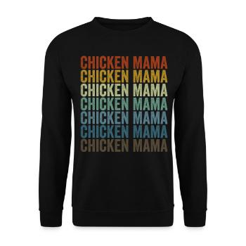 Chicken Mom Chicken Mama Chicken Farm Mom - Unisex Sweatshirt - black - Front - Alina (178cm) & Michal (187cm)