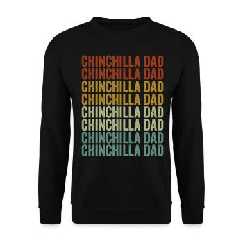 Chinchilla Papa Chinchilla amoureux Chinchilla Pa - Sweat-shirt Unisexe - noir - Devant - Alina (178cm) & Michal (187cm)