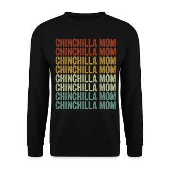 Chinchilla-Mama Chinchilla-Liebhaber Chinchilla-Ma - Unisex Pullover - Schwarz - Vorne - Alina (178cm) & Michal (187cm)