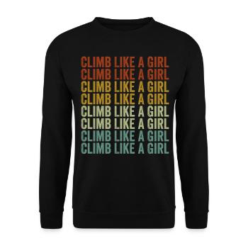 Climbing like a girl Arborist Climbing girl - Unisex Sweatshirt - black - Front - Alina (178cm) & Michal (187cm)