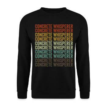 Concrete Whisperer Construction Concrete - Unisex Sweatshirt - black - Front - Alina (178cm) & Michal (187cm)
