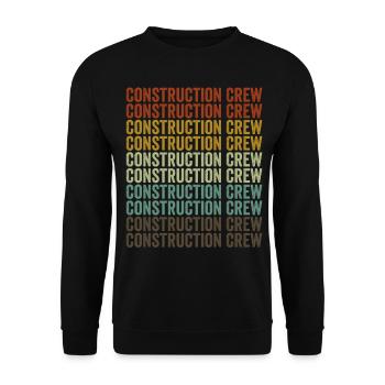 Équipe de construction Ouvriers de la construction Excavatrices - Sweat-shirt Unisexe - noir - Devant - Alina (178cm) & Michal (187cm)