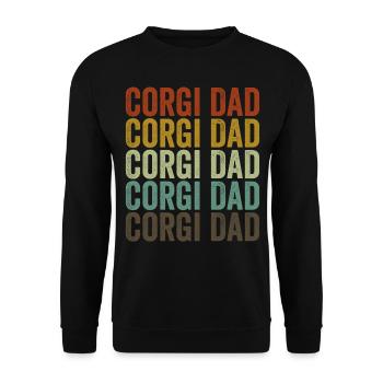 Corgi Papa Corgi Papa Dog Papa American Hun - Unisex Sweatshirt - black - Front - Alina (178cm) & Michal (187cm)