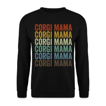 Corgi Mama Corgi Dog Lovers Mama Puppy Mama - Unisex Sweatshirt - black - Front - Alina (178cm) & Michal (187cm)