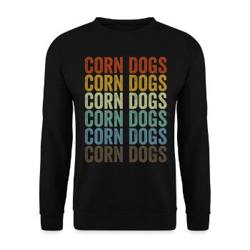Corn Dogs Stick Hot Dogs Corn Hot Dogs - Sweat-shirt Unisexe - noir - Devant - Alina (178cm) & Michal (187cm)