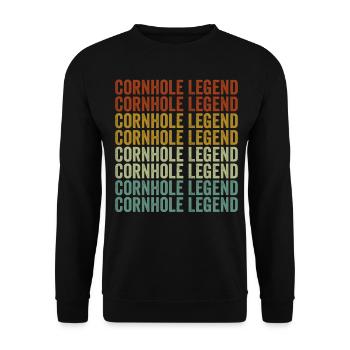 Cornhole Legend Cornhole Player Cornhole Master - Unisex Sweatshirt - black - Front - Alina (178cm) & Michal (187cm)