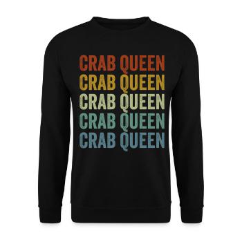 Crab Queen Crab lover Women - Unisex Sweatshirt - black - Front - Alina (178cm) & Michal (187cm)