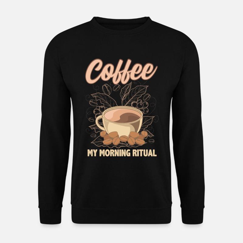 Caffee mein Morgenritua - Unisex Pullover - Schwarz