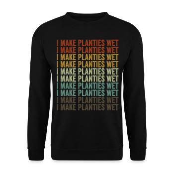 Je fais des planties jardinier humide amoureux des plantes - Sweat-shirt Unisexe - noir - Devant - Alina (178cm) & Michal (187cm)