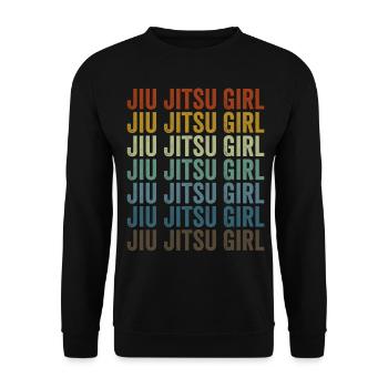 Jiu Jitsu Fille Jiu Jitsu Fille Arts Martiaux - Sweat-shirt Unisexe - noir - Devant - Alina (178cm) & Michal (187cm)