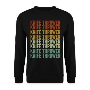Knife thrower circus family Suitable for the circus Lie - Unisex Sweatshirt - black - Front - Alina (178cm) & Michal (187cm)