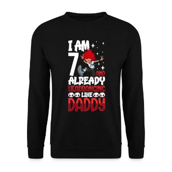 I' - Girl Rocker - Unisex Sweatshirt - black - Front - Alina (178cm) & Michal (187cm)
