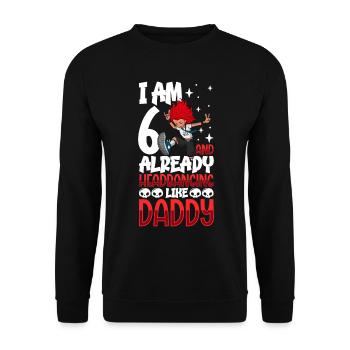I'm 6 - Girl Rocker - Unisex Sweatshirt - black - Front - Alina (178cm) & Michal (187cm)