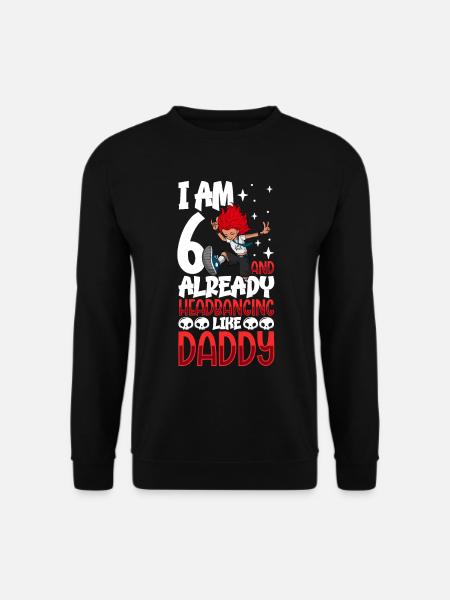 I'm 6 - Girl Rocker - Unisex Sweatshirt - black