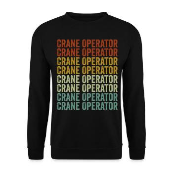 Crane operator Crane operator Usa Fla - Unisex Sweatshirt - black - Front - Alina (178cm) & Michal (187cm)