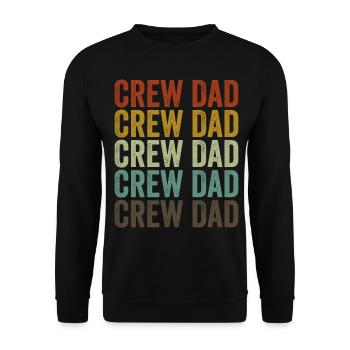 Crew Papa Crew Papa Rowing Papa - Unisex Sweatshirt - black - Front - Alina (178cm) & Michal (187cm)