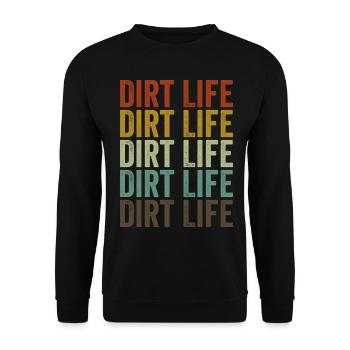 Dirt Life Heavy Equipment Operator Dirty - Unisex Sweatshirt - black - Front - Alina (178cm) & Michal (187cm)