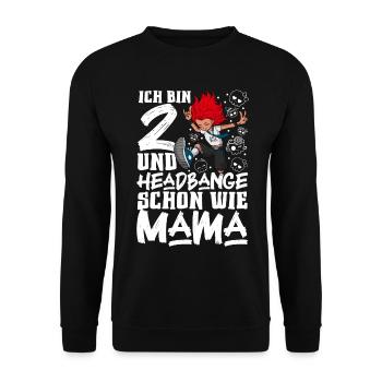 I'm 2 - Girl Rocker - Unisex Sweatshirt - black - Front - Alina (178cm) & Michal (187cm)