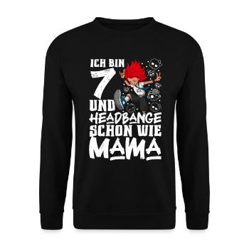 I' - Girl Rocker - Unisex Sweatshirt - black - Front - Alina (178cm) & Michal (187cm)