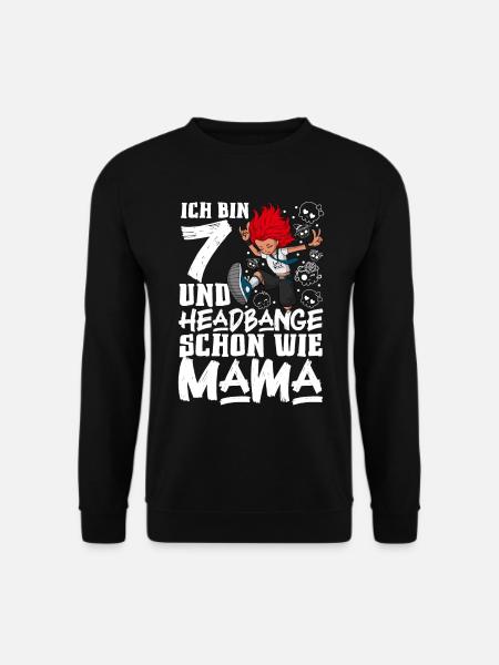 Ich bin 7 - Mädchen Rocker - Unisex Pullover - Schwarz