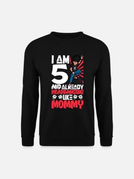 I'm 5 - Young Rocker - Unisex Sweatshirt - black