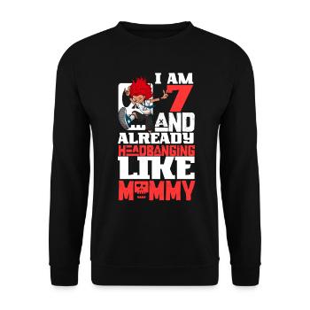I' - Girl Rocker - Unisex Sweatshirt - black - Front - Alina (178cm) & Michal (187cm)