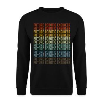 Future robot engineer robot lover Ro - Unisex Sweatshirt - black - Front - Alina (178cm) & Michal (187cm)