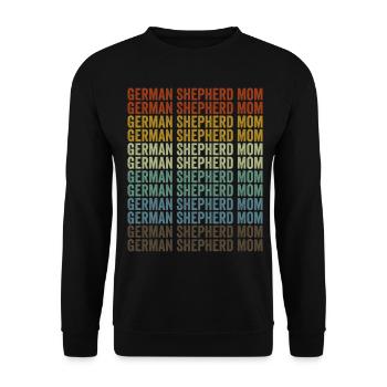 Berger Allemand Maman Berger Allemand M - Sweat-shirt Unisexe - noir - Devant - Alina (178cm) & Michal (187cm)