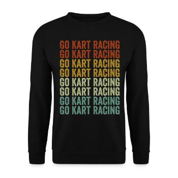 Go Kart Racing Go Kart Racing - Unisex Pullover - Schwarz - Vorne - Alina (178cm) & Michal (187cm)