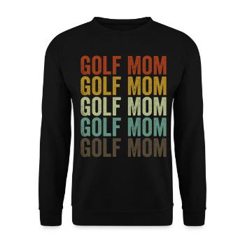 Golf Mama Golfer Mama - Unisex Sweatshirt - black - Front - Alina (178cm) & Michal (187cm)