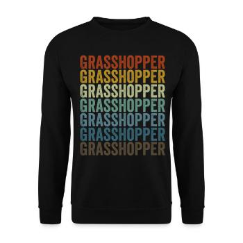 Grashüpfer Entomologe Insektenliebhaber Grashüpfer - Unisex Pullover - Schwarz - Vorne - Alina (178cm) & Michal (187cm)