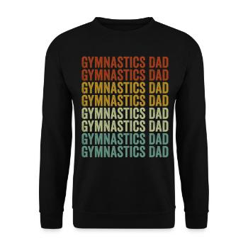 Gymnastique Papa Gymnastique Papa Gymnastique masculine - Sweat-shirt Unisexe - noir - Devant - Alina (178cm) & Michal (187cm)