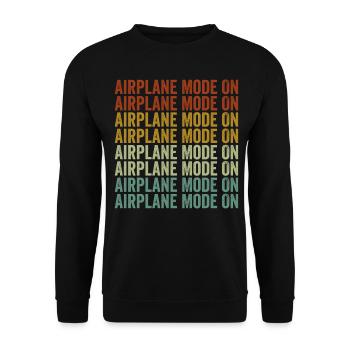 Airplane mode on airplane pilot aviation - Unisex Sweatshirt - black - Front - Alina (178cm) & Michal (187cm)