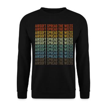 Airsoft Spread The Worlds Airsoft Airsoft Game - Unisex Sweatshirt - black - Front - Alina (178cm) & Michal (187cm)