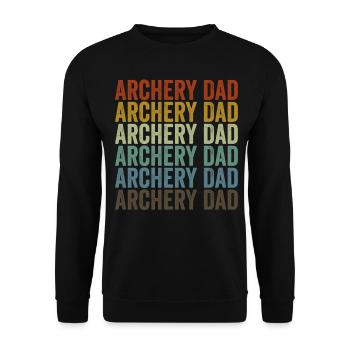 Archery Papa Archer Bow and Arrow Pa - Unisex Sweatshirt - black - Front - Alina (178cm) & Michal (187cm)