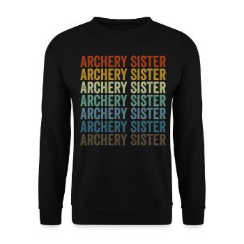 Tir à l’arc Sister Archer Bow et Pfe - Sweat-shirt Unisexe - noir - Devant - Alina (178cm) & Michal (187cm)
