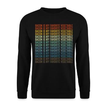 Bacon is my favorite vegetable bacon lover - Unisex Sweatshirt - black - Front - Alina (178cm) & Michal (187cm)