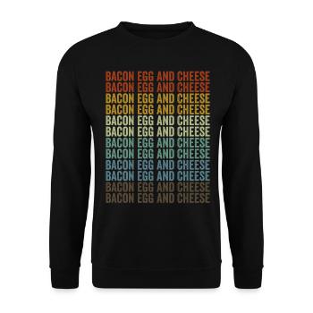Bacon Egg and Cheese Bacon Lover's Egg Cheese - Unisex Sweatshirt - black - Front - Alina (178cm) & Michal (187cm)