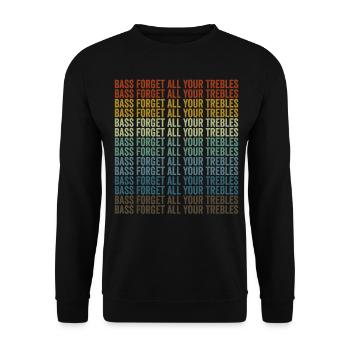 Bass Vergiss alle deine Höhen Bassist Gitarrist - Unisex Pullover - Schwarz - Vorne - Alina (178cm) & Michal (187cm)