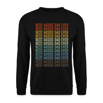 Meilleur père australien de tous les temps Berger australien - Sweat-shirt Unisexe - noir - Devant - Alina (178cm) & Michal (187cm)