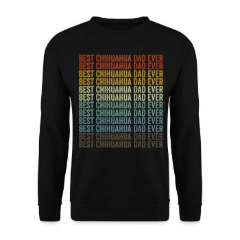 Bester Chihuahua Papa aller Zeiten Chihuahua Hund - Unisex Pullover - Schwarz - Vorne - Alina (178cm) & Michal (187cm)