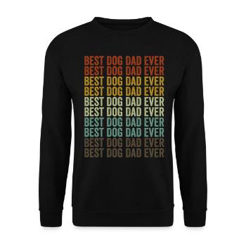 Bester Hundepapa aller Zeiten Siberian Husky Hund - Unisex Pullover - Schwarz - Vorne - Alina (178cm) & Michal (187cm)