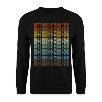 Beste Doodle-Mama aller Zeiten Golden Doodle Hunde - Unisex Pullover - Schwarz - Vorne - Alina (178cm) & Michal (187cm)