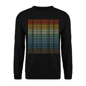 Bester Golden Doodle Papa aller Zeiten Golden Dood - Unisex Pullover - Schwarz - Vorne - Alina (178cm) & Michal (187cm)